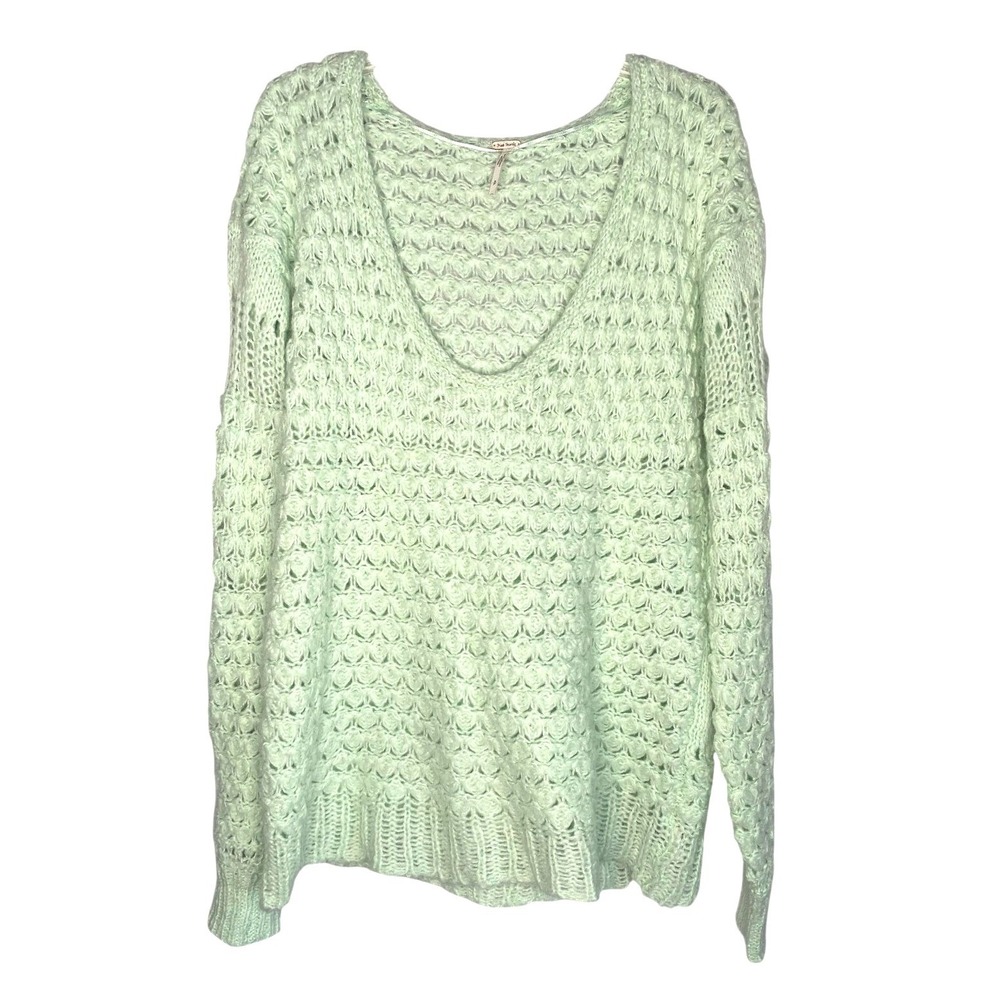 Women's Free‎ People wool blend crochet oversized sweater size small